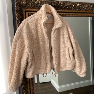 Urban Outfitters Cream Teddy Jacket S